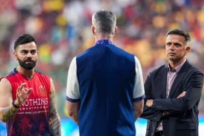 Virat Kohli with KP and Rahul Dravid