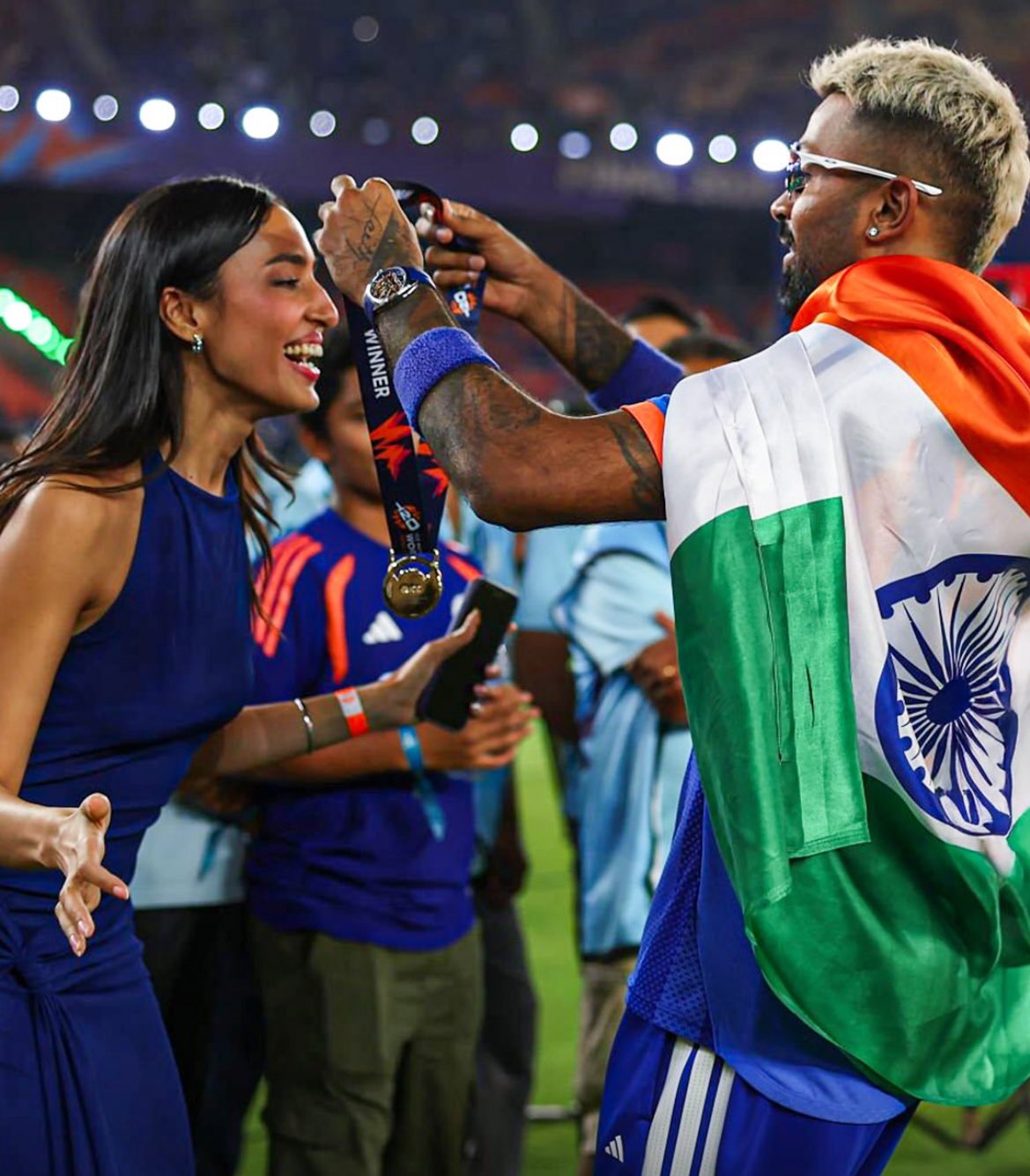 Hardik Pandya with Mahieka Sharma